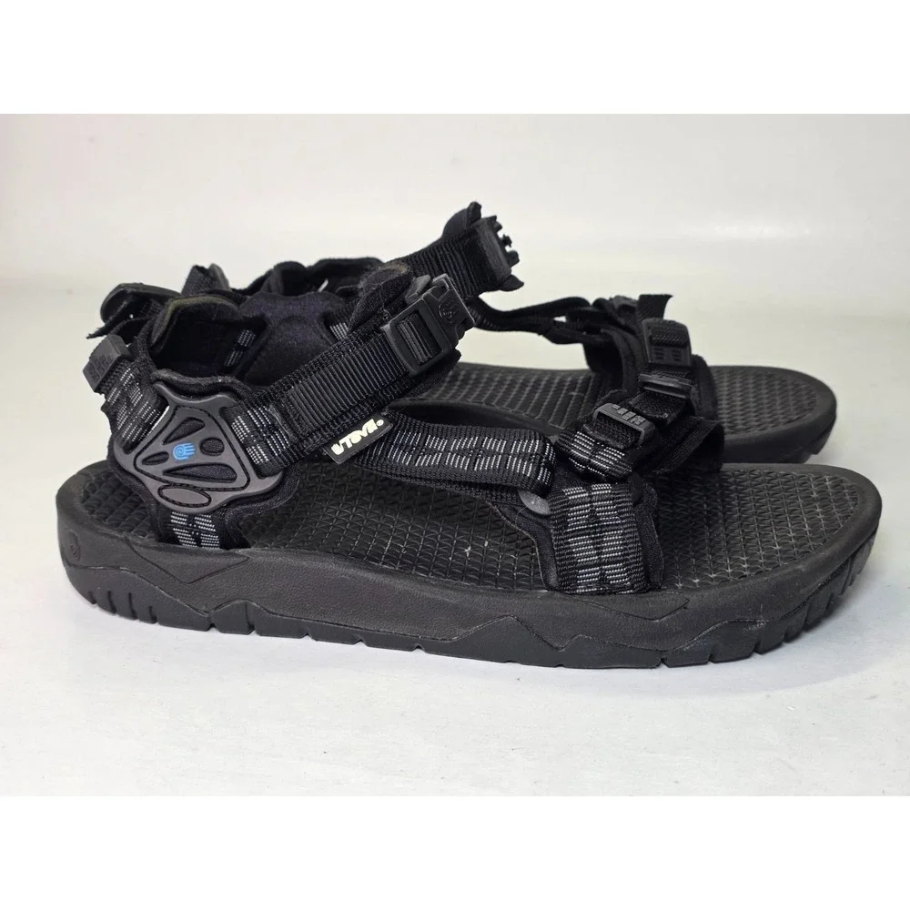 Teva Men's Sandals Size 9 EU 42 Black Strappy Open Toe Universal‎ Hiking Shoes